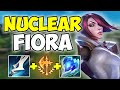 NUCLEAR FIORA HIGH DAMAGE BUILD WHILE TANKY! BEST BUILD FOR END OF SEASON - League of Legends