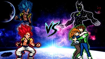 Gogeta DBS V3 (all form) (New) VS Ben 10 S3 V4 (all form) in Jump Force Mugen