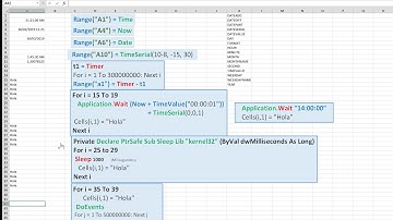 Sonidos y Tiempos en VBA de Excel