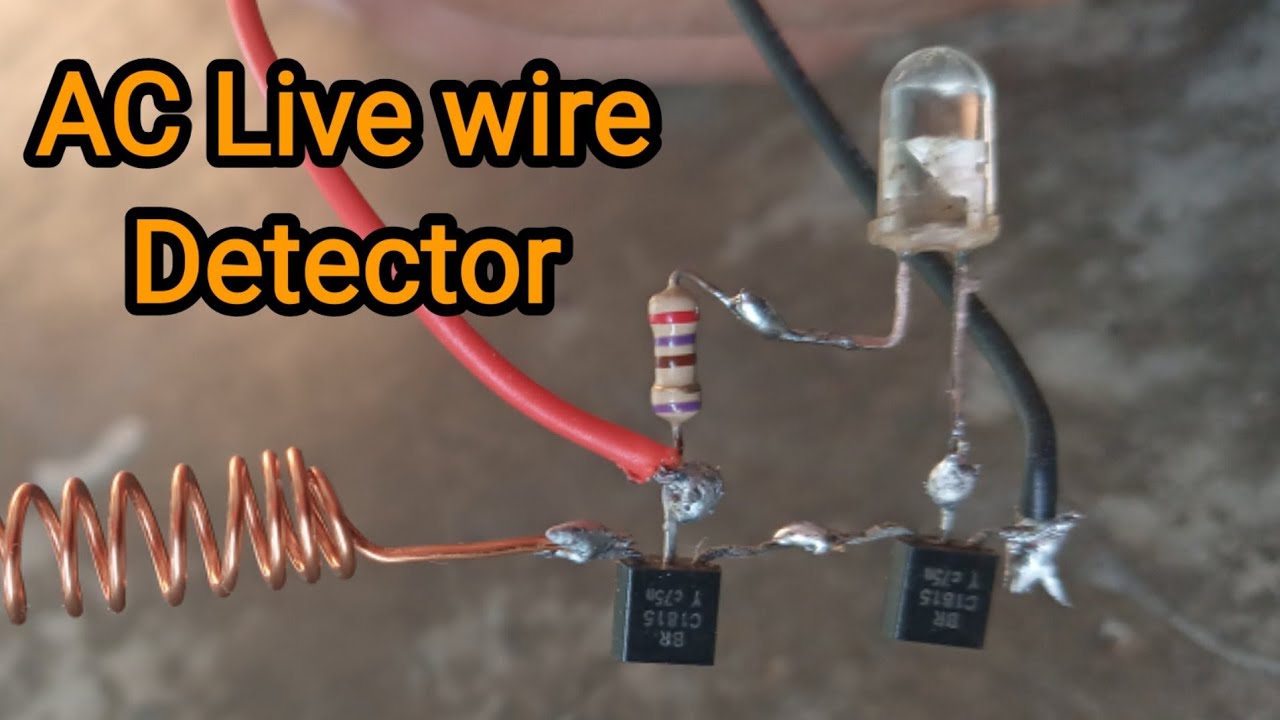 LIVE WIRE AND BROKEN WIRE DETECTOR SIMPLE CIRCUIT 