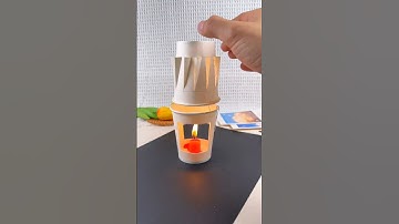 Transform Used Paper Cups into a Stunning Rotating Lantern! ✨#shorts