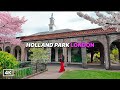 Secret Spring Oasis in London 🌸 Walking Through Holland Park & Kyoto Garden | 4K Nature Walk