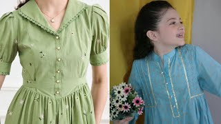 Dori Waist Side Pleated Kurti/ FrockDesign with plates / New Kurti Design DIY