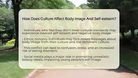 How Does Culture Affect Body Image And Self-esteem? - Inside Body Image
