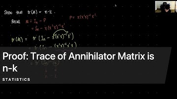 Proof: Trace of Annihilator Matrix