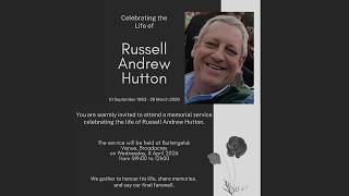 Russell Andrew Hutton Funeral Service Live Stream