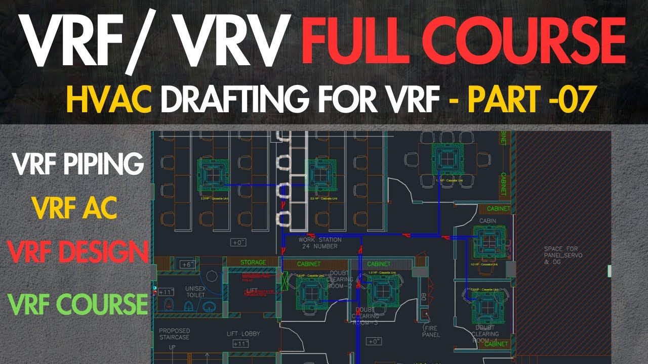 VRF HVAC System Design | VRF Piping | HVAC Drafting | VRF Installation