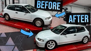 Transforming a Civic EG Hatchback in 20 Minutes on a $3000 BUDGET!