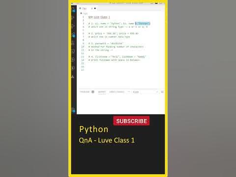Python For Beginners, (Python QnA - Live Class 1), Python For Beginners ...