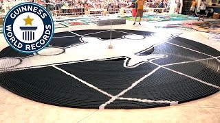 Most dominoes toppled in a circle - Guinness World Records