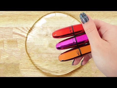 Mixing Makeup Slime ASMR | Slime Coloring with Makeup  #12