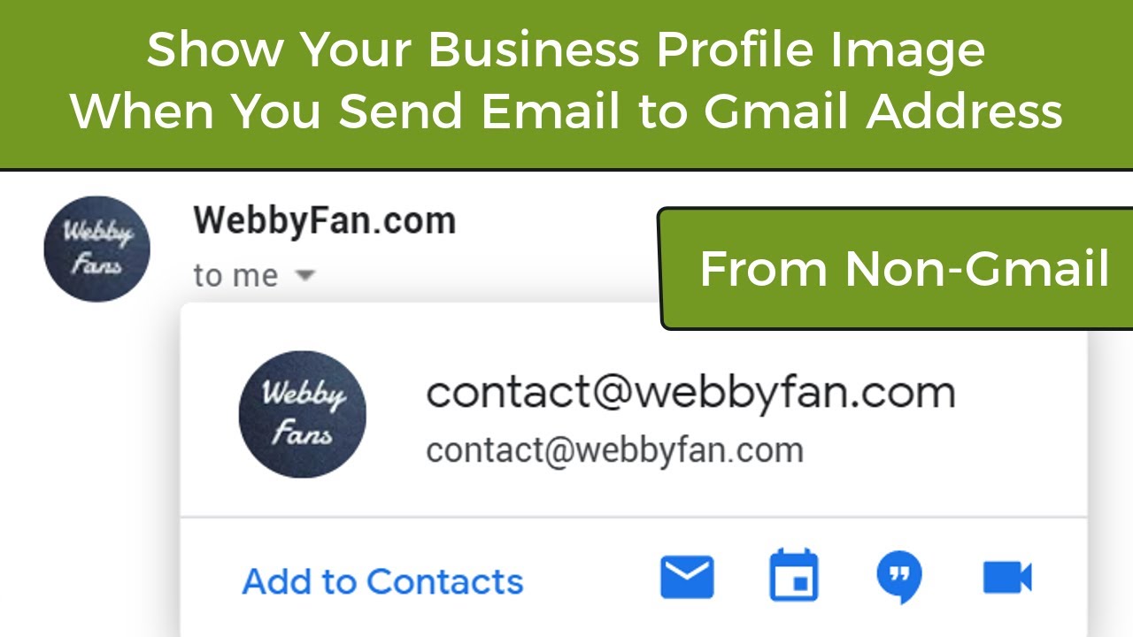 Show Your Business Profile Image When You Send Email To Gmail Address
