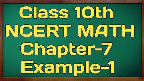 Example 1 Chapter 7 (Coordinate Geometry) Class 10th Math