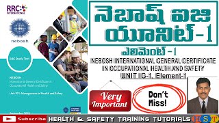 NEBOSH IGC 1, Element 1 (2020 syllabus) - in Telugu