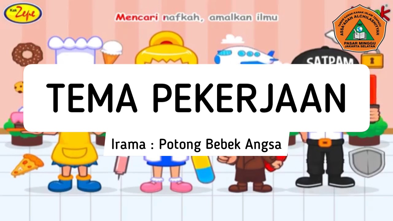  Lagu TEMA  PEKERJAAN  HOME LEARNING TKIT ASCHI YouTube