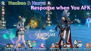 Huohuo & Hanya response when You AFK during Battle | Honkai Star Rail