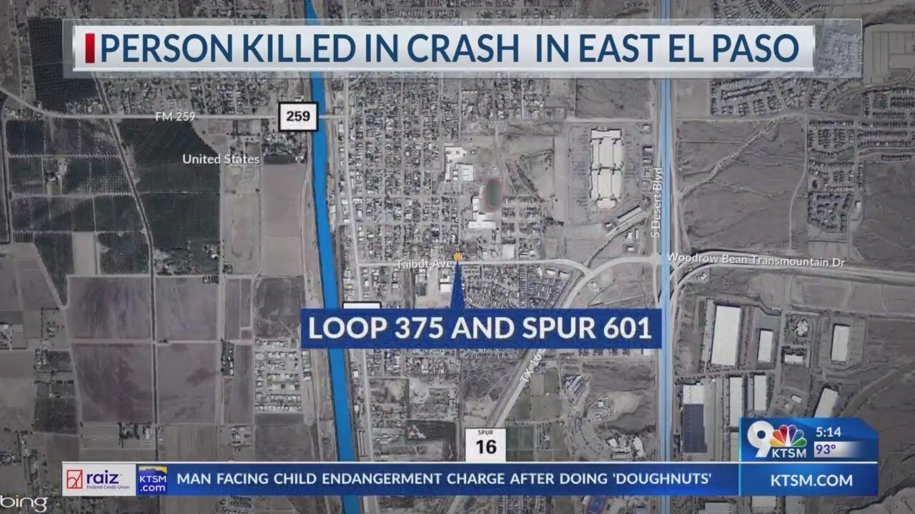 1 killed in single-vehicle crash in East El Paso - YouTube