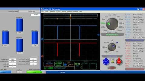 PWM scope of Arduino "AeroQuad" QuadCopter using analogue write code.
