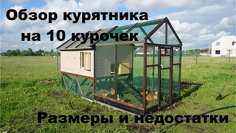 Курятник на 10 курочек размеры и эксплуатация в течении 2 лет.