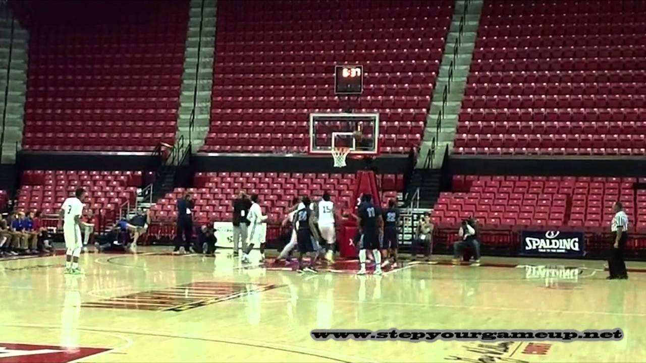 Potomac's Dion Wiley crosses a defender and finishes with a spinning layup.