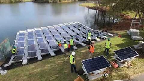 Floating Solar Construction - Time-lapse