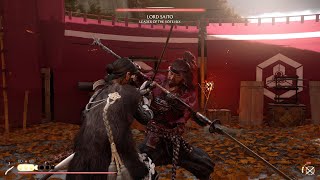 Ghost Of Yotei Lord Saito First Fight New Game Plus Gameplay