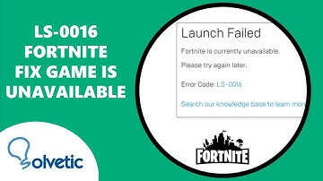 LS-0016 FORTNITE FIX GAME is UNAVAILABLE ✅✅