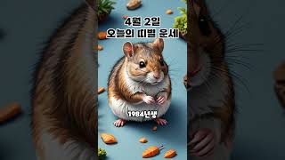 4월 2일 오늘의 띠별 운세_쥐띠 #shorts