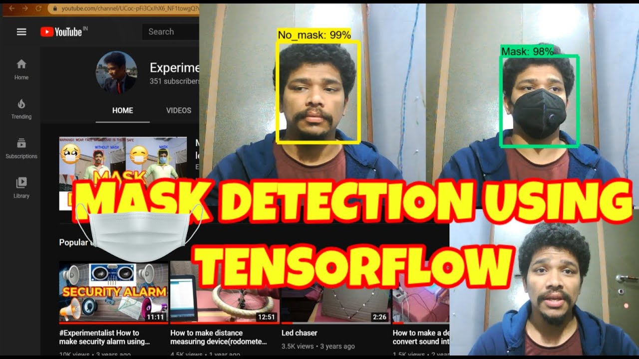 Mask detection using TensorFlow | ML | Experimentalist - YouTube