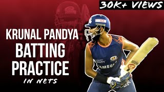 Krunal Pandya In Nets | Batting Practice | Hardwork and Dedication | CRICKET PORT |