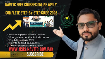 NAVTTC Free Courses Online Apply | Complete Step-by-Step Guide 2025 | Pakistan Students