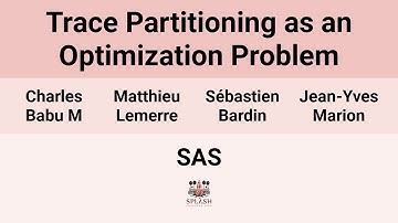[SAS24] Trace Partitioning as an Optimization Problem