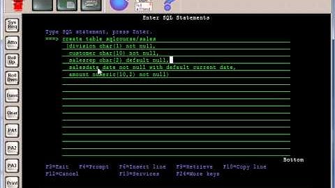 AS/400 & IBM i SQL Create Table 2