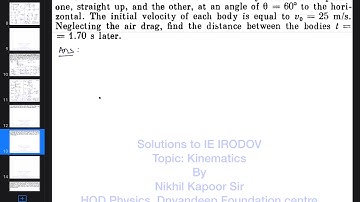 10 EXAMPLE 1.10 KINEMATICS IE IRODOV