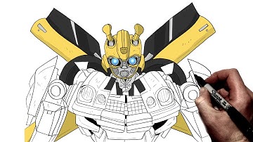 How To Draw Bumble Bee | Step By Step | Transformers