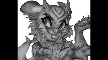 How I paint FUR in SAI - Tutorial