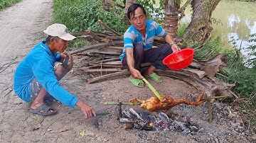 Hôm Nay Cha Và Chú Út Bắt Vịt Ướp Chao Đem Nướng Đậm Chất Miền Quê.Góc Làng Quê #261