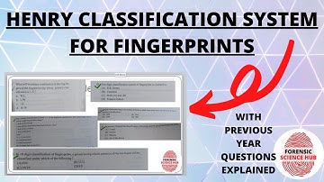 Henry ten digit classification system | Primary classification fingerprints|UGC NET forensic science