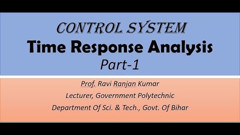 #ControlSystem#VideoLecturerElectrical#Polytechnic Time Response Analysis - Control System - Part-1