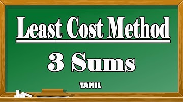 Least Cost Method in Tamil | Operation Research | Transportation Problem | Maths Board Tamil