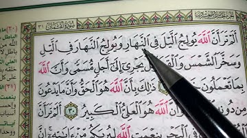 كيف نطبق قواعد التجويد عند قراءة سورة لقمان(ج٤)