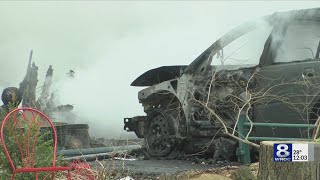 Fire crews put out car fire in East Palmyra