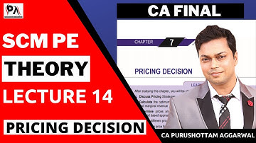 LECTURE 14 CA FINAL COSTING THEORY NEW SYLLABUS REVISION  by CA PURUSHOTTAM AGGARWAL SIR FOR SCM PE