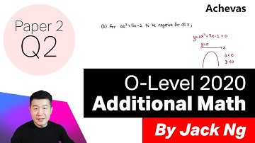 O-Level A Math 2020 Paper 2 (4047) Q2 | Quadratic Equations