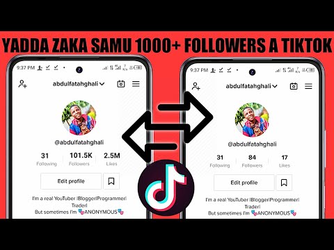 Yadda Zaka Samu 1000 FOLLOWERS A TikTok