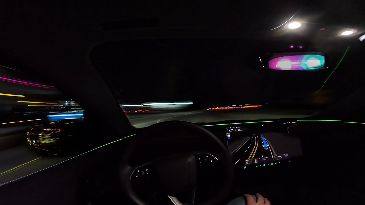2024 Tesla Model 3 - Night Drive POV - Way too Fast! - YouTube