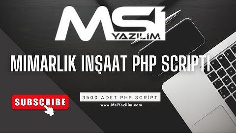 Mimarlık inşaat php scripti kurulumu msiyazilim com