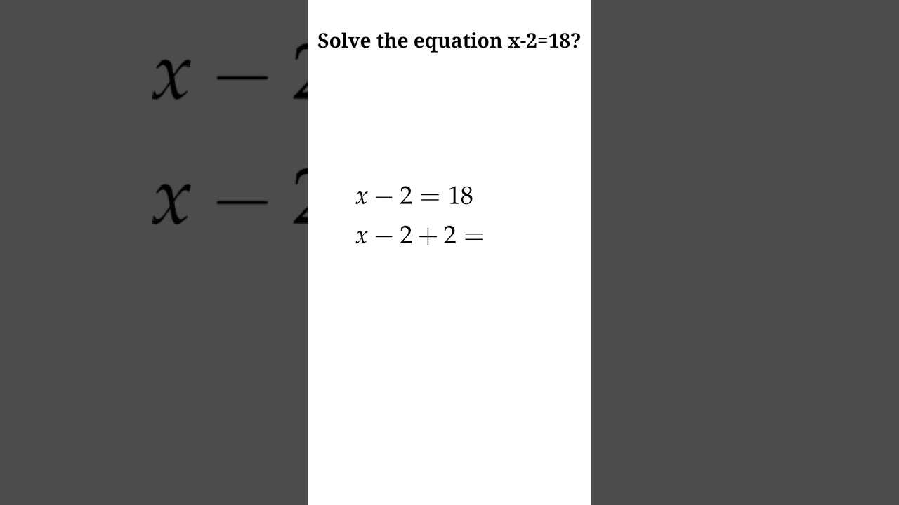 Solve X 2 18