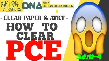 how to clear PCE(Principle of communication engineering) paper | how to clear pce atkt | 2020 | MU