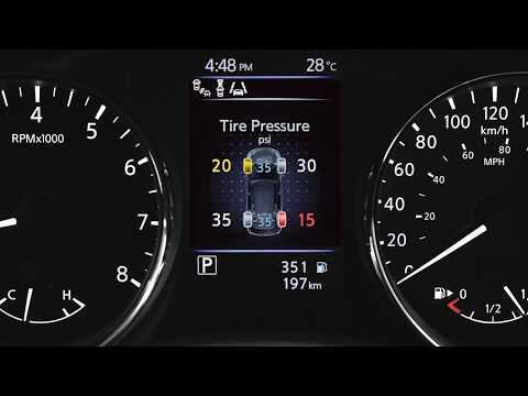 Nissan - Moniteur de pression des pneus avec signal de pression adéquate